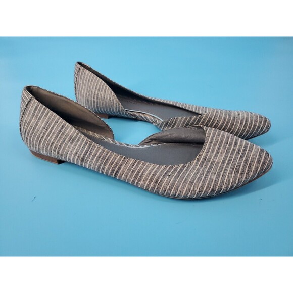 Womens D' Orsay Flats Sz 11 Striped Slip On Blue By Audrey Brooke  Casual Shoe - Picture 8 of 8